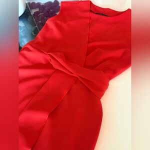 RACHEL Rachel Roy Collection Red/Orange Textured Dress